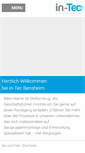 Mobile Screenshot of in-tec.de